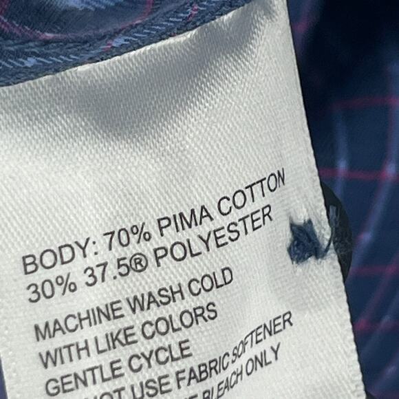 TOMMY BAHAMA Shirt Mens M Islandzone Newport Coast Tuscan Tattersall Check Blue - Picture 12 of 16